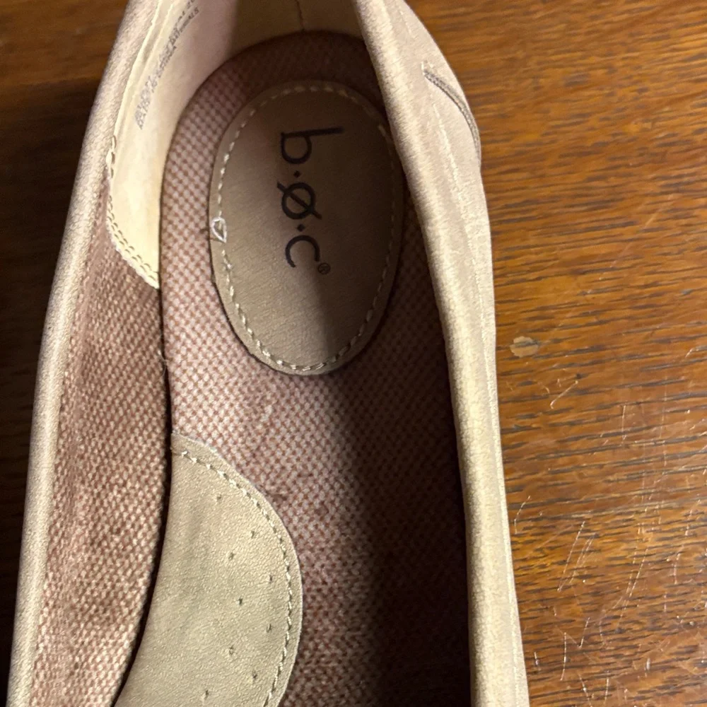 b.o.c. Women's Beige Perforated Flats - Picture 2 of 6